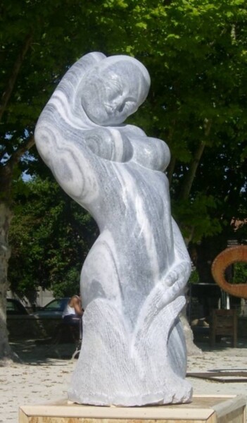 Sculpture titled "NU" by Coralie Quincey, Original Artwork, Stone