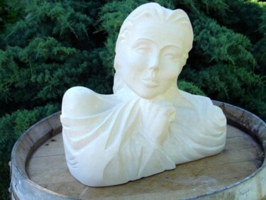Sculpture titled "L'AUBE" by Coralie Quincey, Original Artwork, Stone