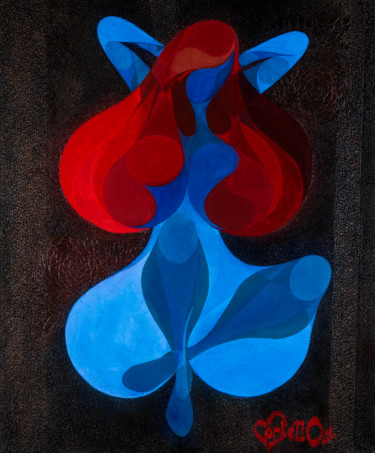Картина под названием "Femme Perdue Dans S…" - Corbello, Подлинное произведение искусства, Акрил
