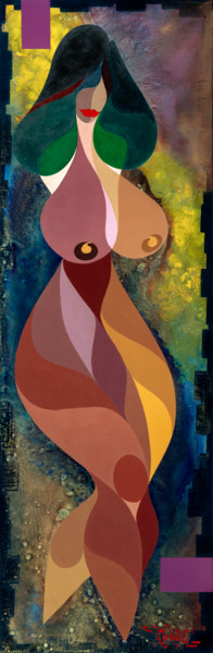 Pintura intitulada "Promenade Sous les…" por Corbello, Obras de arte originais, Acrílico
