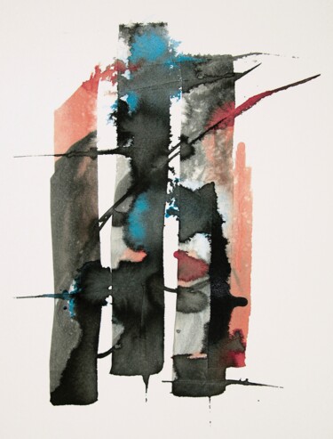 Abstract painting 3-22 Peinture intitulée "Abstract painting 3…" par Marjorie Corbran, Œuvre d'art originale, Encre Monté sur Carton