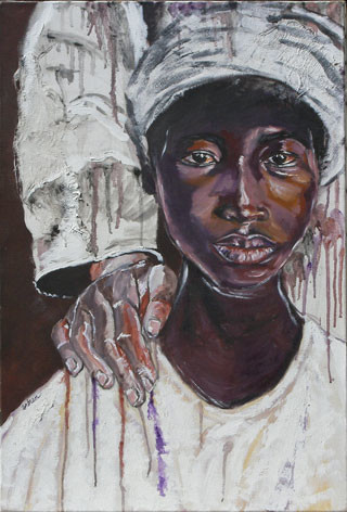 Peinture intitulée "Le refuge" par Marjorie Corbran, Œuvre d'art originale, Huile
