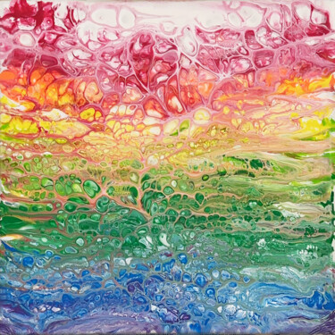 Malerei mit dem Titel "Rainbow For Sky" von Cordula Sachse-Seeboth (Cœur Solaire), Original-Kunstwerk, Acryl