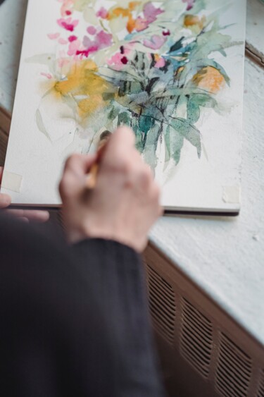 Pittura intitolato "Flowers" da Corey S Ribotsky, Opera d'arte originale, Acrilico