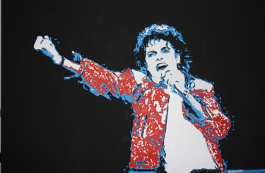 Pintura titulada "Michael Jackson 2" por José Francisco Requeni Lopez, Obra de arte original, Acrílico