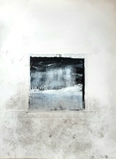 Malerei mit dem Titel "Black, White, Silver" von Cori  Schubert, Original-Kunstwerk, Acryl