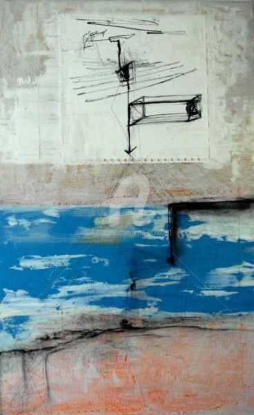 Картина под названием "himmel & erde" - Cori  Schubert, Подлинное произведение искусства, Коллажи