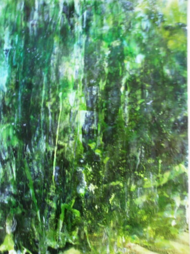 Картина под названием "Voile de verdure" - Coriandre, Подлинное произведение искусства, Чернила
