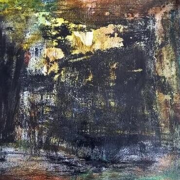 Peinture intitulée "Enigmatique forêt" par Coriandre, Œuvre d'art originale, Tempera