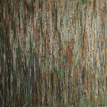 Painting titled "Le sous bois" by Corinne Mure-Ravaud, Original Artwork, Acrylic