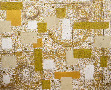 Malarstwo zatytułowany „Gold mosaïc” autorstwa Corinne Mure-Ravaud, Oryginalna praca, Akryl