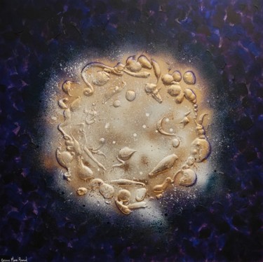 Painting titled "Ultra-violet" by Corinne Mure-Ravaud, Original Artwork, Acrylic