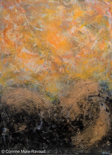 Картина под названием "CHERCHEURS D'OR" - Corinne Mure-Ravaud, Подлинное произведение искусства, Акрил