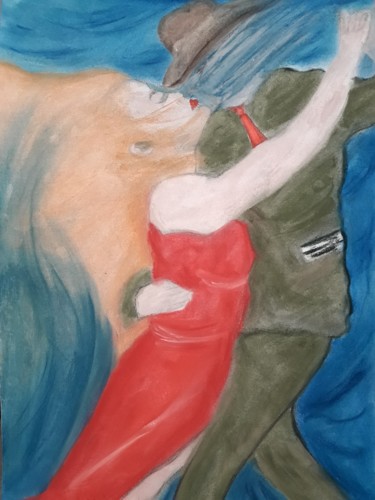 Drawing titled "tango" by Darksoul, Original Artwork, Pastel