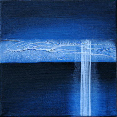 Peinture intitulée "2006-hORIZON BLEU n…" par Corine Sylvia Congiu, Œuvre d'art originale, Acrylique Monté sur Châssis en bo…