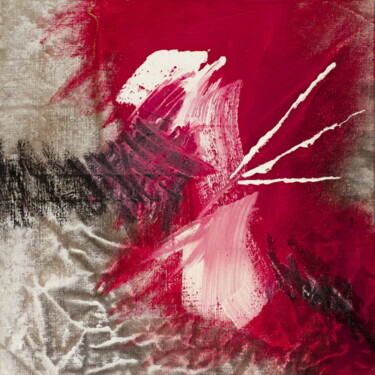 Painting titled "1995-Rouge-1" by Corine Sylvia Congiu, Original Artwork, Acrylic