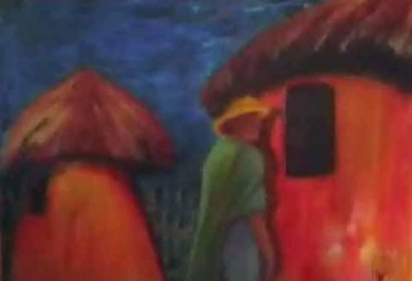 Peinture intitulée "Tahity kely" par Corine Belec, Œuvre d'art originale, Huile