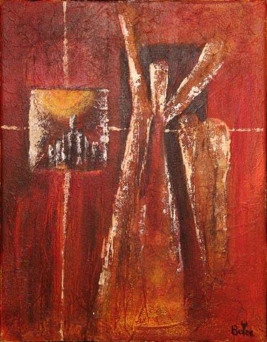 Peinture intitulée "L'Assaut de l'Ange" par Corine Belec, Œuvre d'art originale