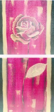 Peinture intitulée "Fleur passion" par Corine Dumas, Œuvre d'art originale