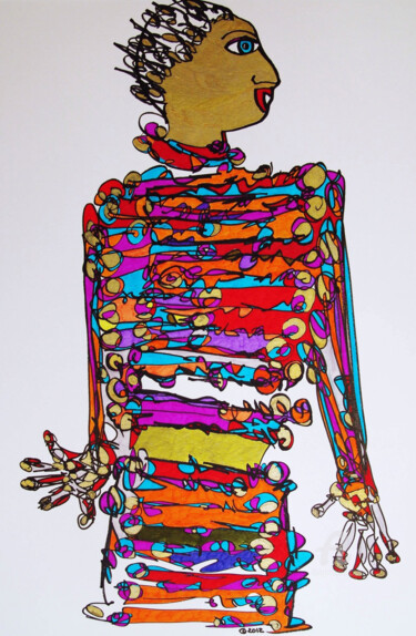 Arts numériques intitulée "Homme" par Corinne Bandeira De Mello, Œuvre d'art originale, Peinture numérique