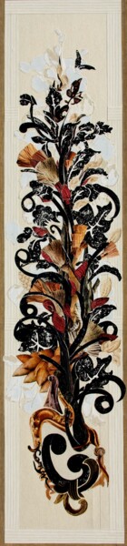 "Bouquet japonais" başlıklı Kolaj Corinne Barnett tarafından, Orijinal sanat, Kolaj artwork_cat. üzerine monte edilmiş