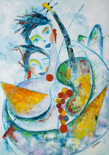 Peinture intitulée "Violins of Hope 3" par Corinne Bettan, Œuvre d'art originale