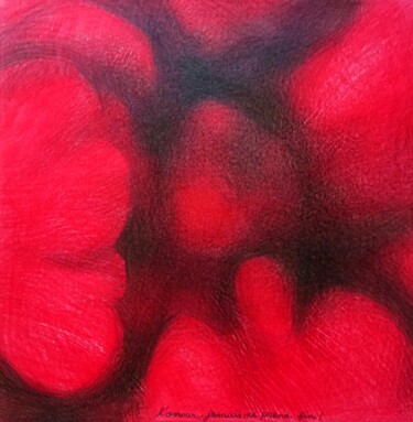 Dessin intitulée "Une fleur de l'infi…" par Corinne Courlet (Artcolorsimages), Œuvre d'art originale, Crayon