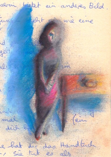 Dibujo titulada "Die Pariserin / La…" por Corinne Courlet, Obra de arte original, Pastel