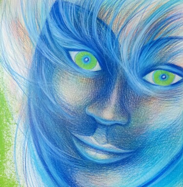 Drawing titled "The girl named Gree…" by Corinne Courlet, Original Artwork, Pencil