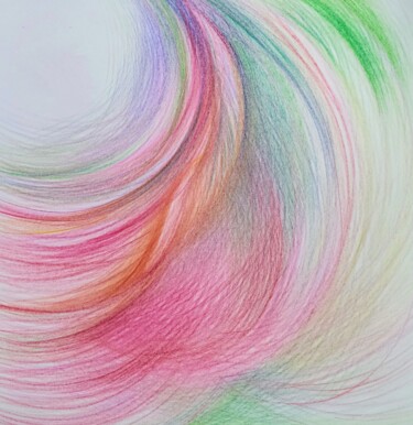 Dessin intitulée "Leichte Wellen" par Corinne Courlet, Œuvre d'art originale, Crayon