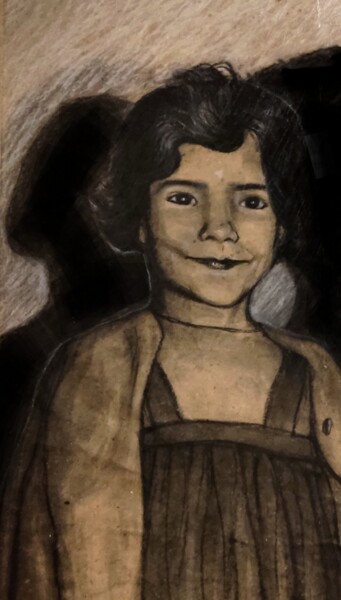 Dibujo titulada "Türkiye'de Kız, 196…" por Corinne Courlet, Obra de arte original, Tinta