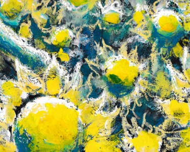 Painting titled "Tournesols" by Corinne Courlet, Original Artwork, Gouache