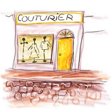 Arte digitale intitolato "Couturier" da Corinne Courlet, Opera d'arte originale, Lavoro digitale 2D