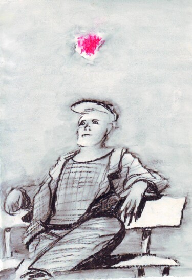 Desenho intitulada "Sous une bonne étoi…" por Corinne Courlet, Obras de arte originais, Pastel