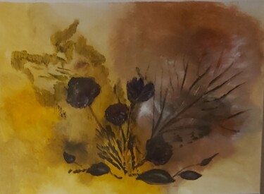 Peinture intitulée "Oeillets mauves" par Corinne Fiard, Œuvre d'art originale, Huile