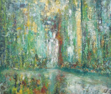 Картина под названием "LE SURAN" - Corinne Foucouin, Подлинное произведение искусства, Масло Установлен на Деревянная рама д…