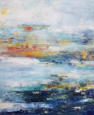 Peinture intitulée "BELLE ILE 1" par Corinne Foucouin, Œuvre d'art originale, Huile