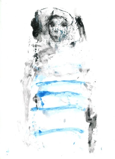 Portrait femme Peinture intitulée "Portrait femme" par Corinne Gégot, Œuvre d'art originale, Acrylique