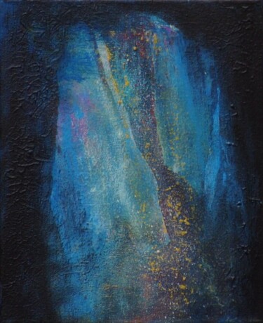 Silhouette abstraite nuit Peinture intitulée "Silhouette abstrait…" par Corinne Gégot, Œuvre d'art originale, Acrylique Monté sur Châssis