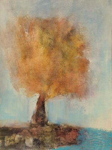 Arbre avec visage Peinture intitulée "Arbre avec visage" par Corinne Gégot, Œuvre d'art originale, Acrylique