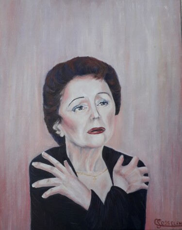 Pittura intitolato "Edith PIAF" da Corinne Gosselin, Opera d'arte originale, Olio