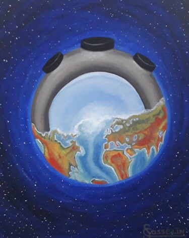 Peinture intitulée "Chrono terre  N°1 -…" par Corinne Gosselin, Œuvre d'art originale, Huile