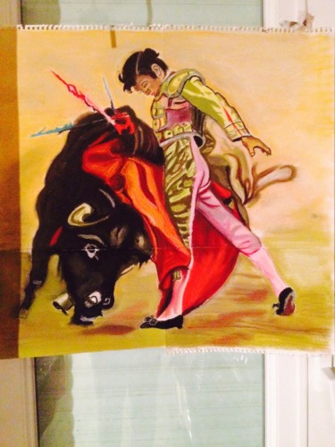 Peinture intitulée "Torrero" par Corinne Jauneau, Œuvre d'art originale, Pastel