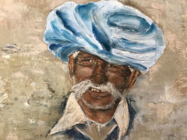 Painting titled "Sagesse" by Corinne Lanno, Original Artwork, Pastel