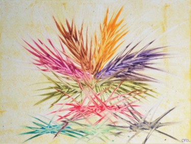 Drawing titled "Epi Coloré" by Cfel, Original Artwork, Pastel