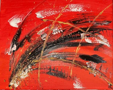 Картина под названием "puissance" - Corinne Levenez, Подлинное произведение искусства, Акрил Установлен на Деревянная рама д…