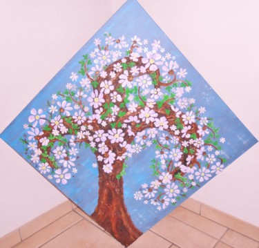 Peinture intitulée "l'arbre-de-vie" par Corinne Manera - Perrin, Œuvre d'art originale, Autre