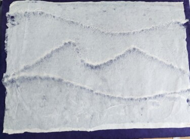 Текстильное искусство под названием "Vibrations" - Corinne Mislin, Подлинное произведение искусства, Текстильное волокно
