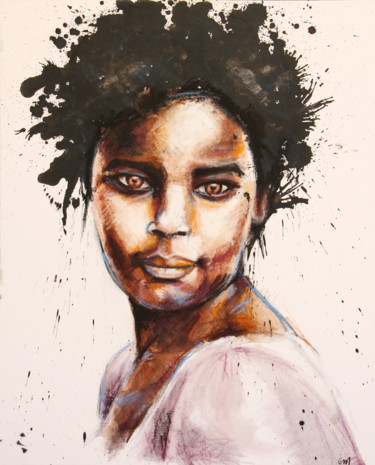 Peinture intitulée "Pure Africa" par Corinne Mourchou, Œuvre d'art originale, Huile