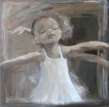 Peinture intitulée "la petite danseuse" par Corinne Pleindoux, Œuvre d'art originale, Acrylique